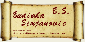 Budimka Simjanović vizit kartica